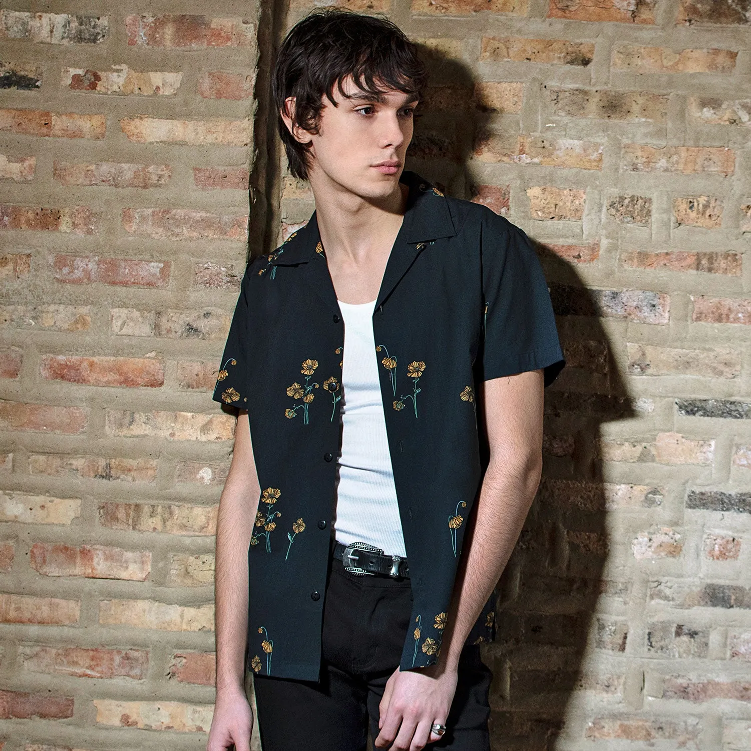 Men's St. Peter S/S Shirt - Black and Gold