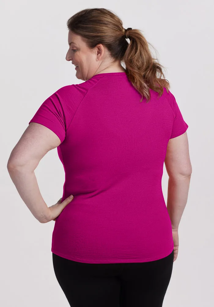 Mia V Neck - Berry Punch