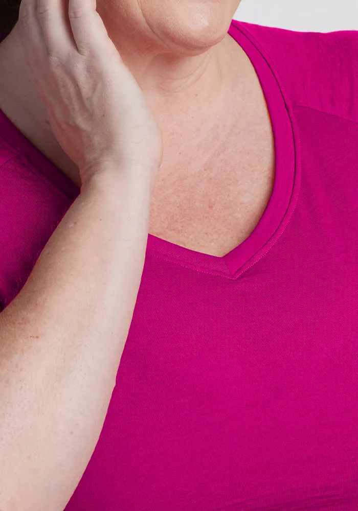 Mia V Neck - Berry Punch