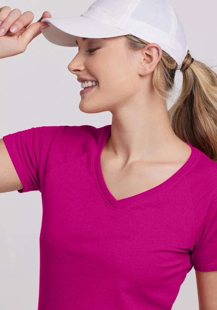 Mia V Neck - Berry Punch