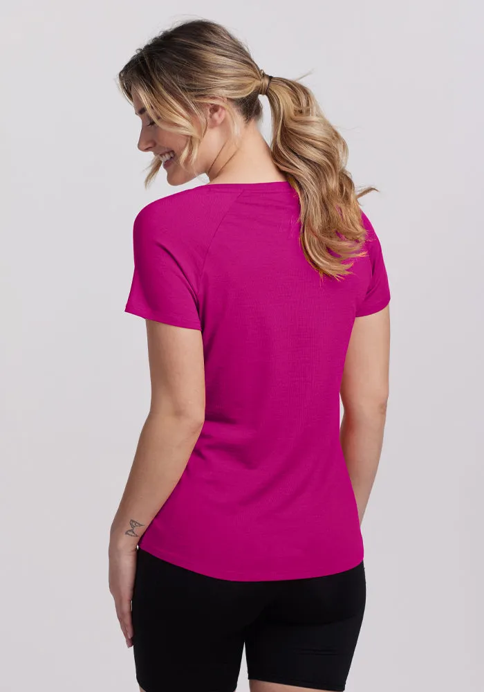 Mia V Neck - Berry Punch