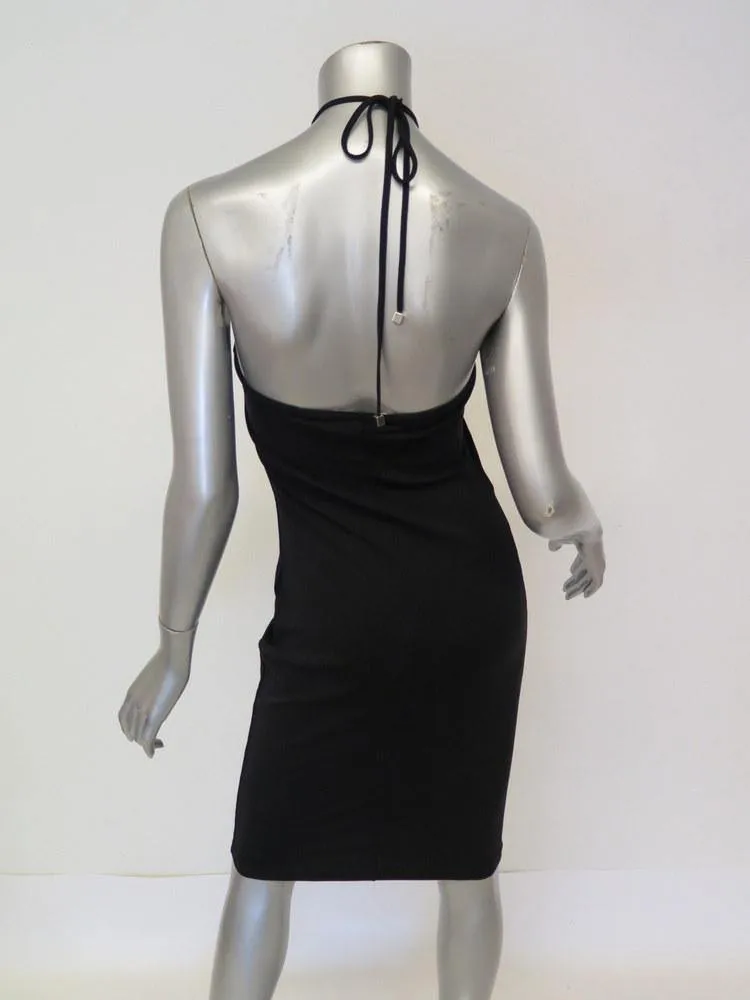 Michael Kors Women's Dress: Black Rayon Size 8, Pre-owned
