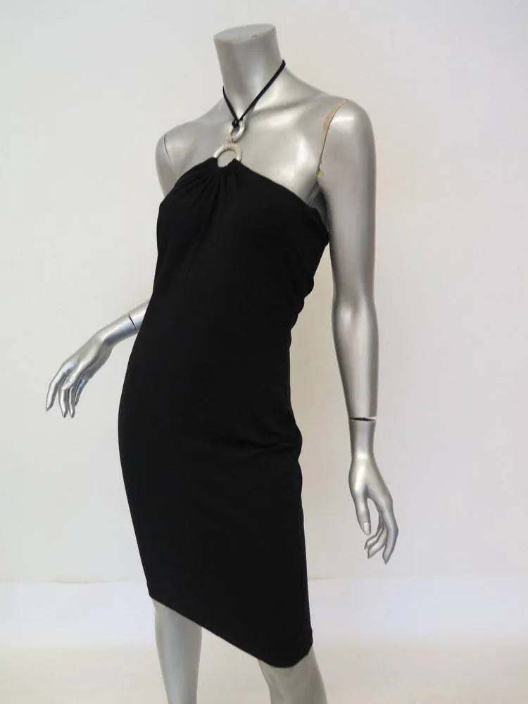 Michael Kors Women's Dress: Black Rayon Size 8, Pre-owned