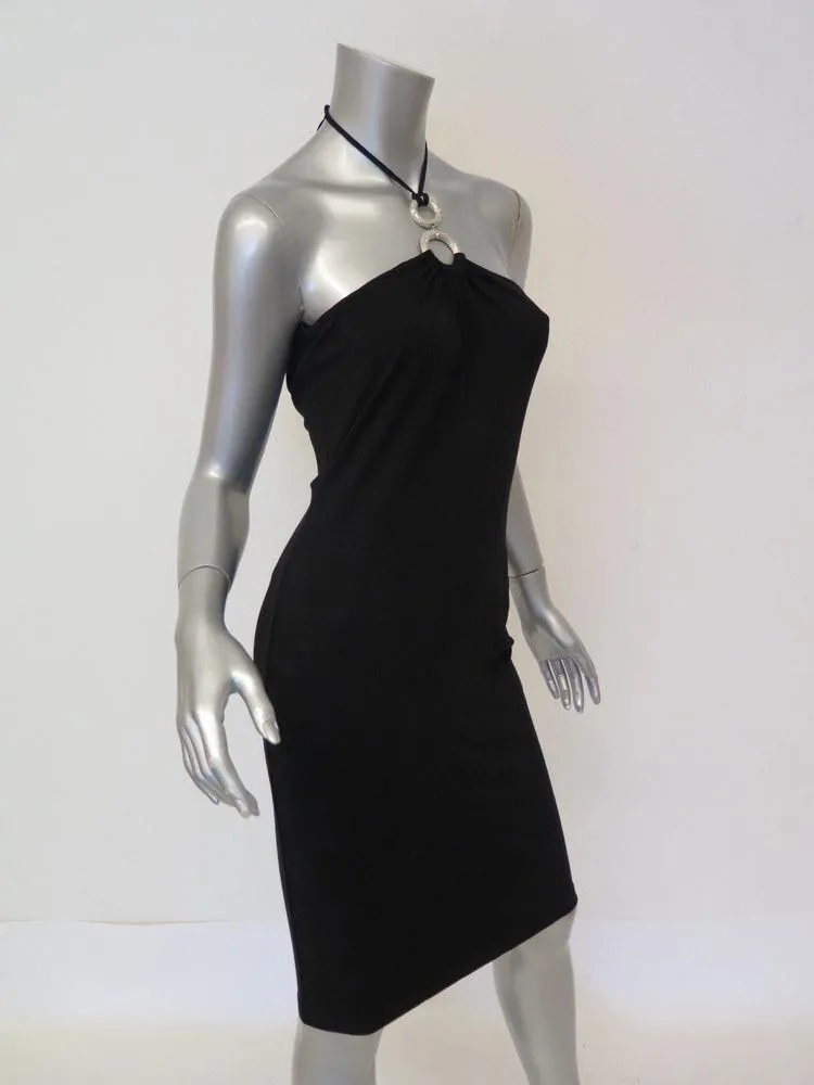 Michael Kors Women's Dress: Black Rayon Size 8, Pre-owned