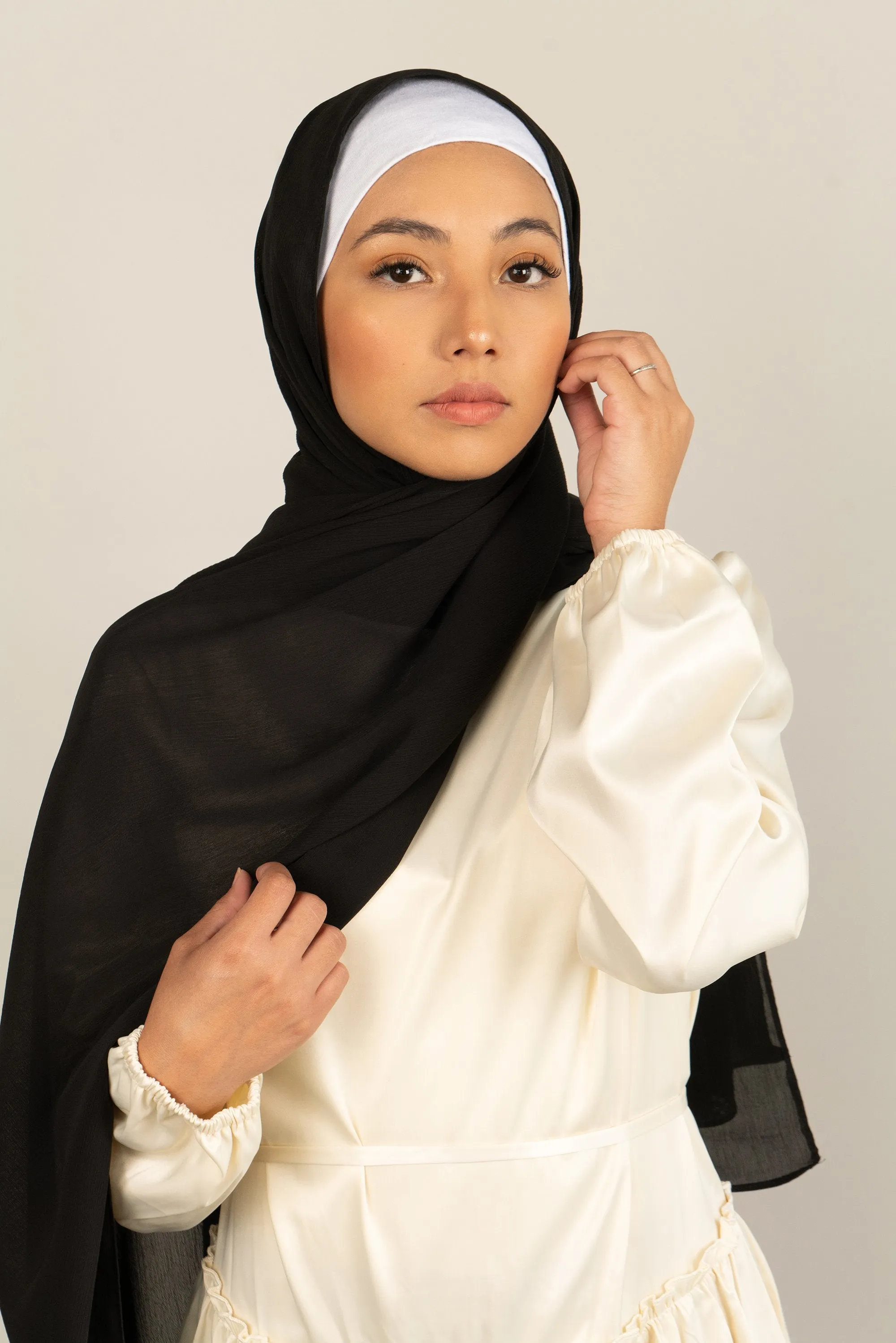 MIDNIGHT SKY Crepe Chiffon