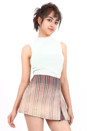 MISS PINKI Madelyn sleeveless knitwear top - white - high neck knitwear - Petite