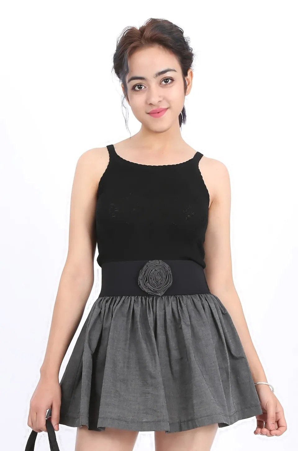 MISS PINKI Valentina knitwear top - black - knitwear cami - Petite