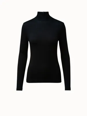 Mock Neck Shirt in Modal Jersey