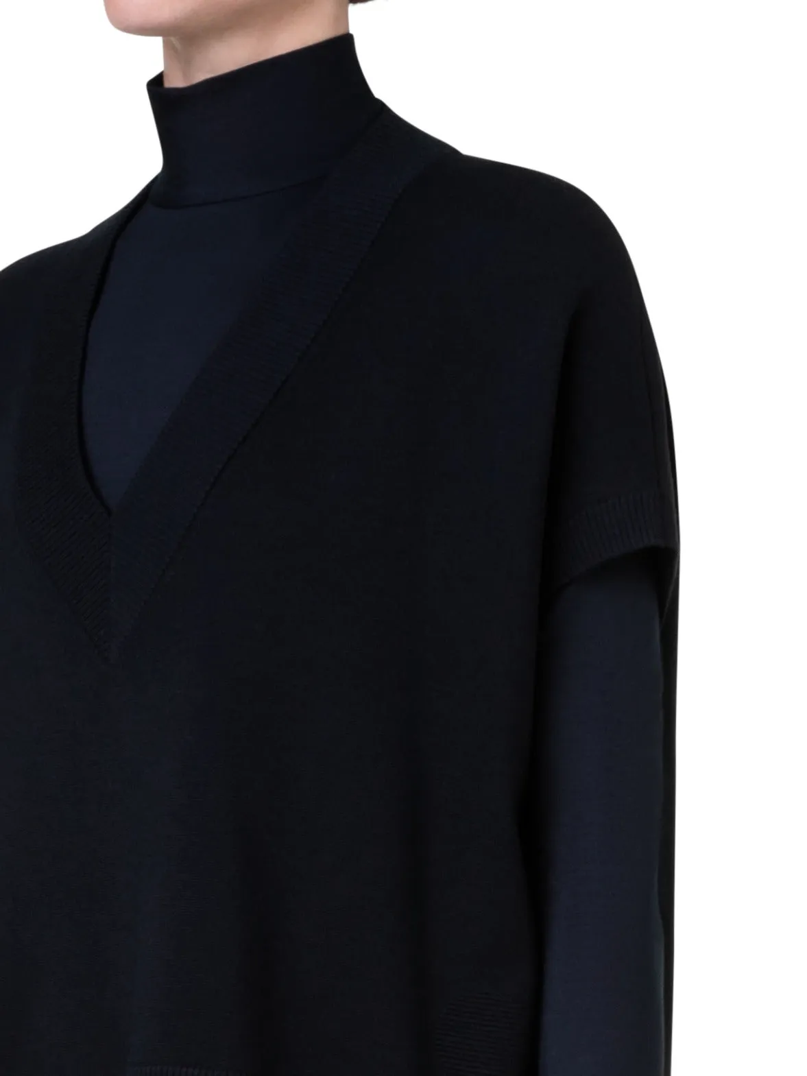 Mock Neck Shirt in Modal Jersey
