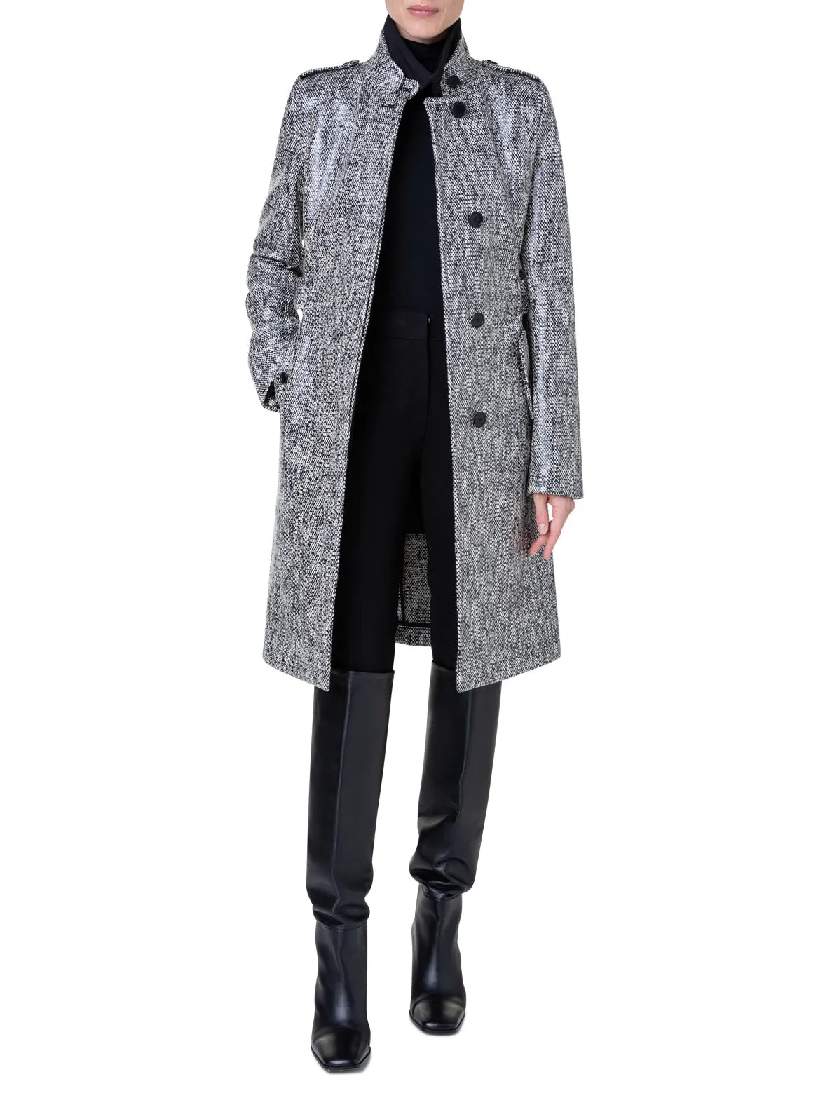 Mock Neck Shirt in Modal Jersey