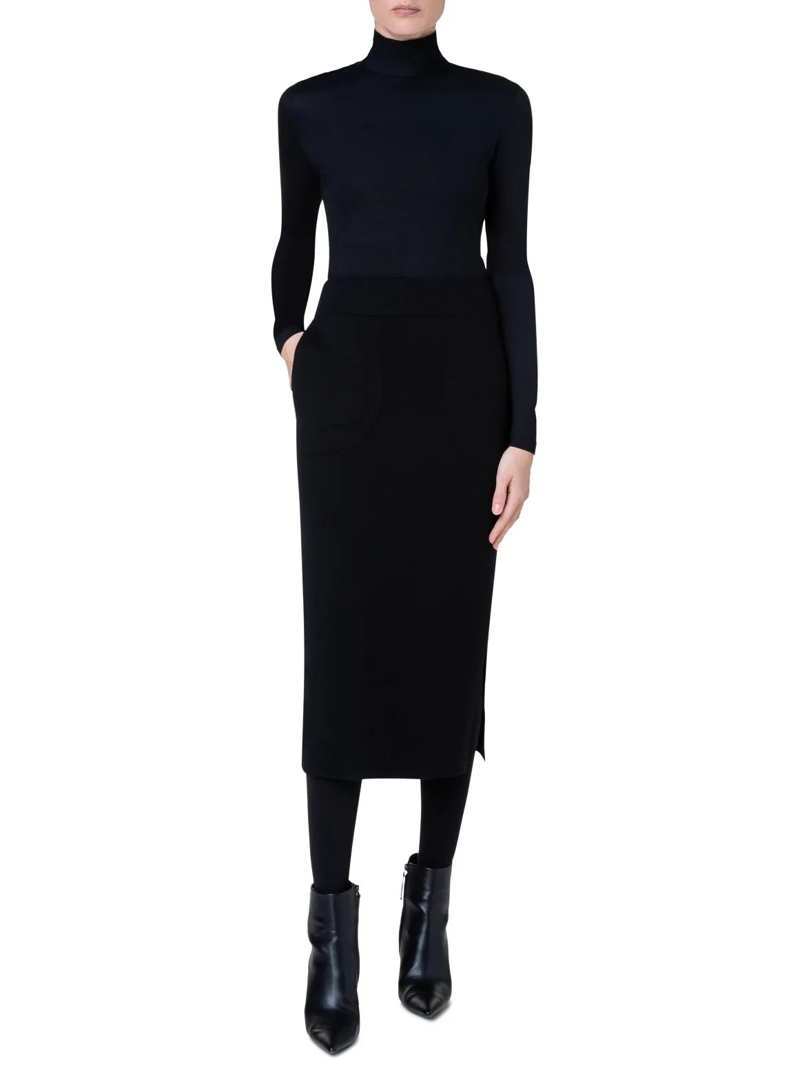 Mock Neck Shirt in Modal Jersey