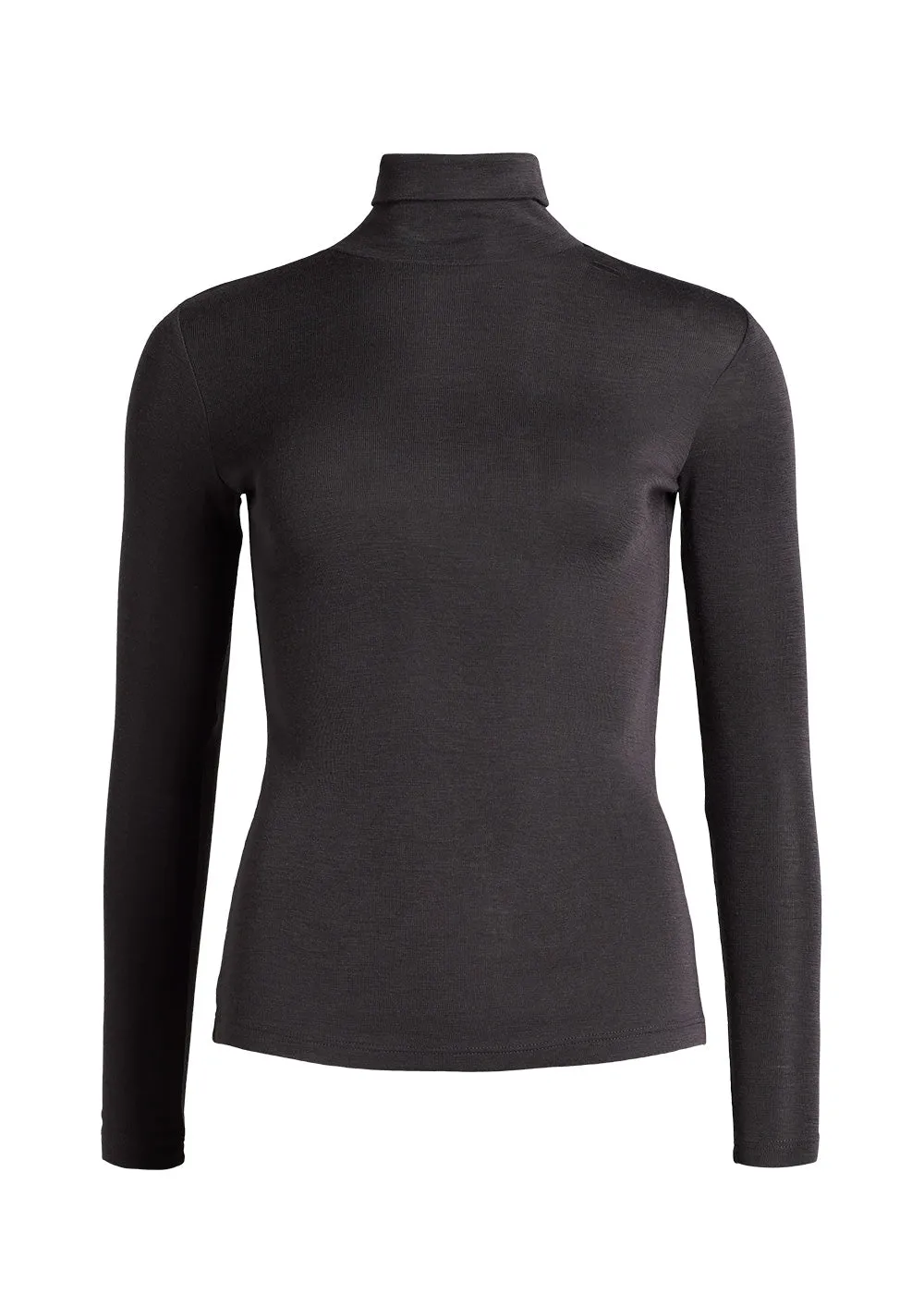 Mona wool roll neck - almost black
