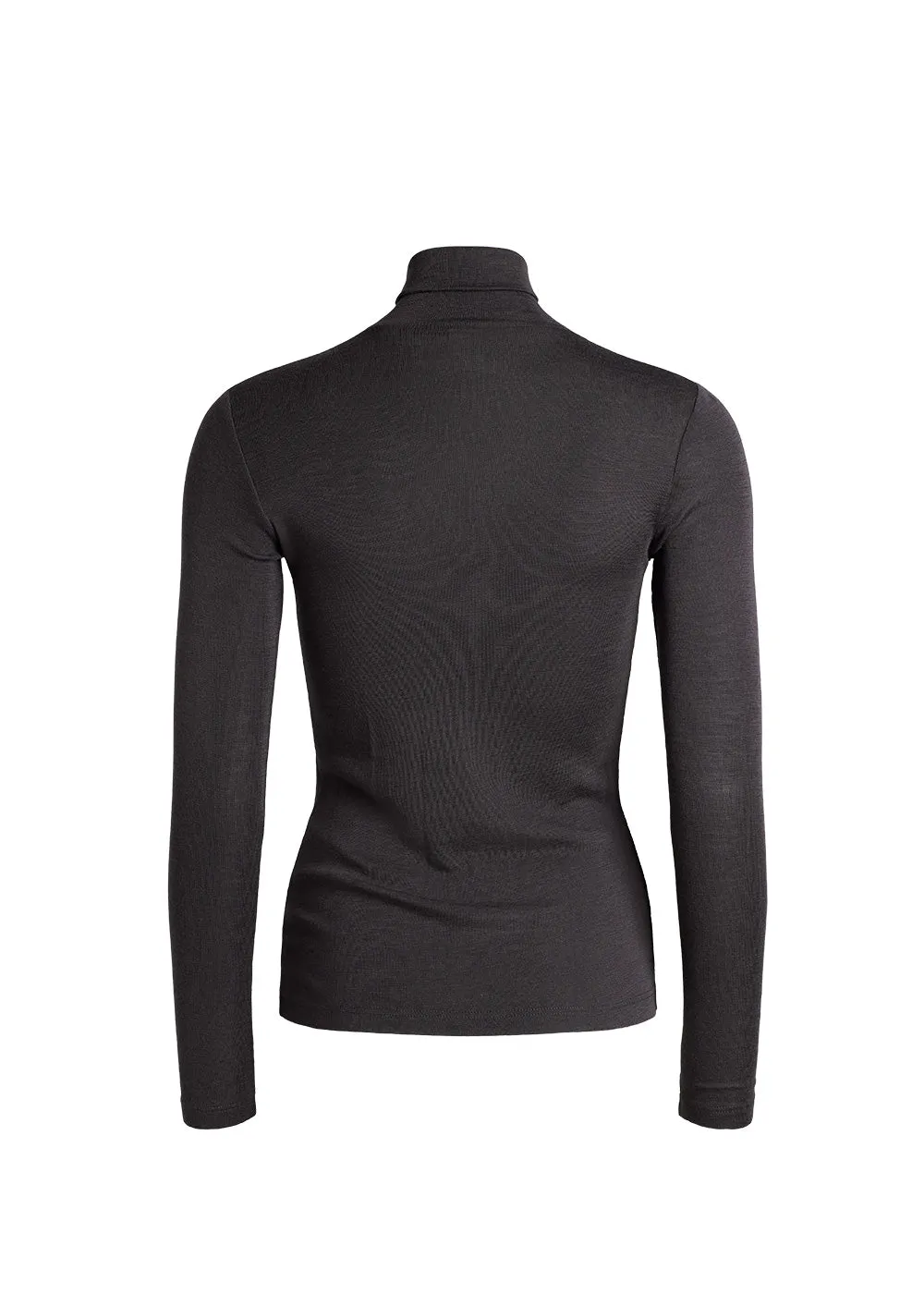 Mona wool roll neck - almost black