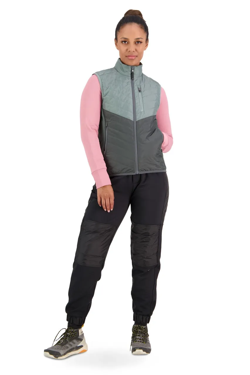 Mons Royale Neve Wool Insulation Vest Womens Sage / Burnt Sage