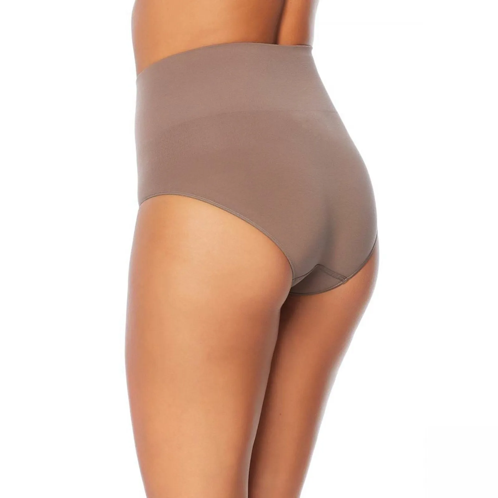 Nearly Nude Women's Plus Size Smoothing Modal Cotton High Waist Brief Panties