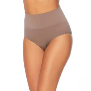 Nearly Nude Women's Plus Size Smoothing Modal Cotton High Waist Brief Panties