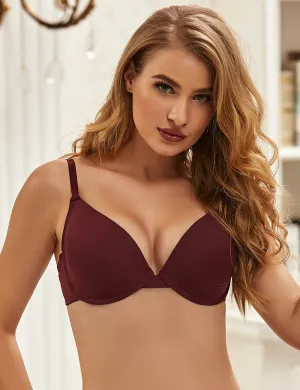 New White & Black & Beige & Wine Red High quality smooth basic comfort T-shirt bra