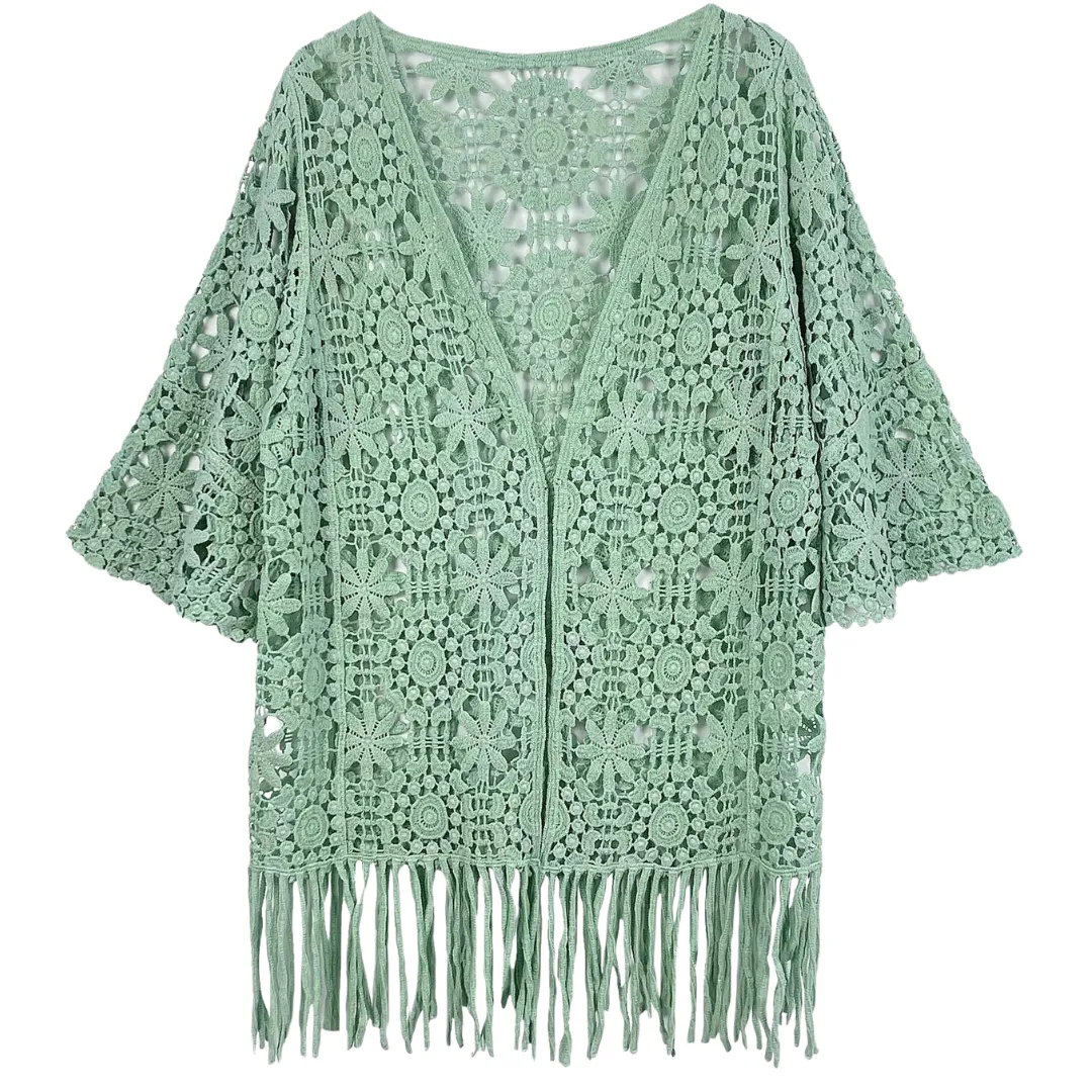Open Front Cotton Short Kimono