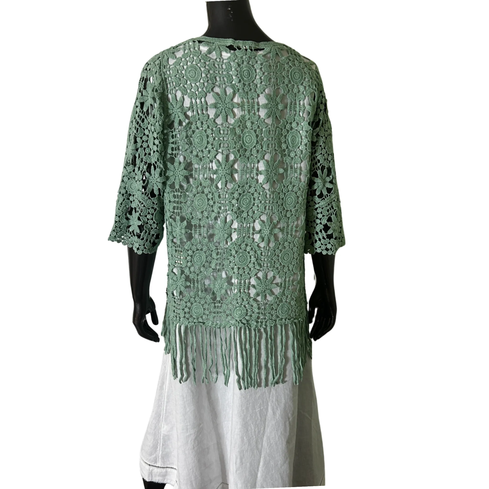 Open Front Cotton Short Kimono