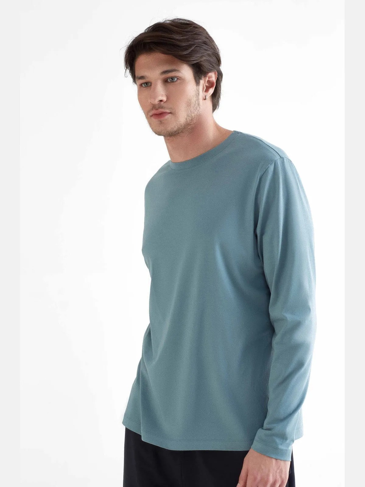 Organic Cotton & Modal Long Sleeve T-shirt: Mens