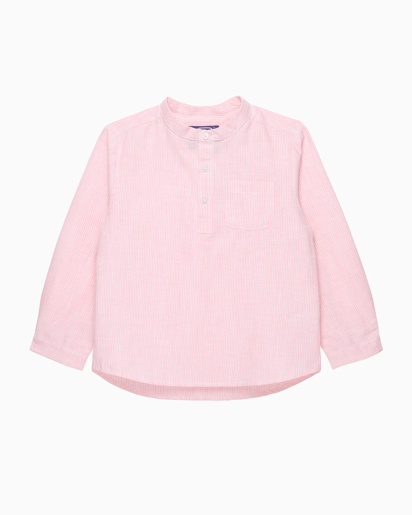 Oscar Shirt in Pale Pink Stripe