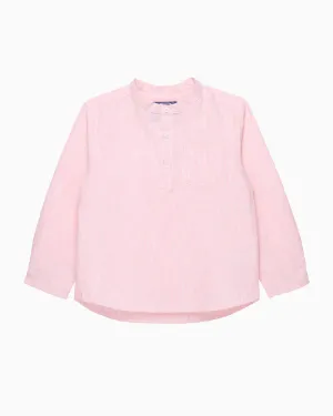 Oscar Shirt in Pale Pink Stripe