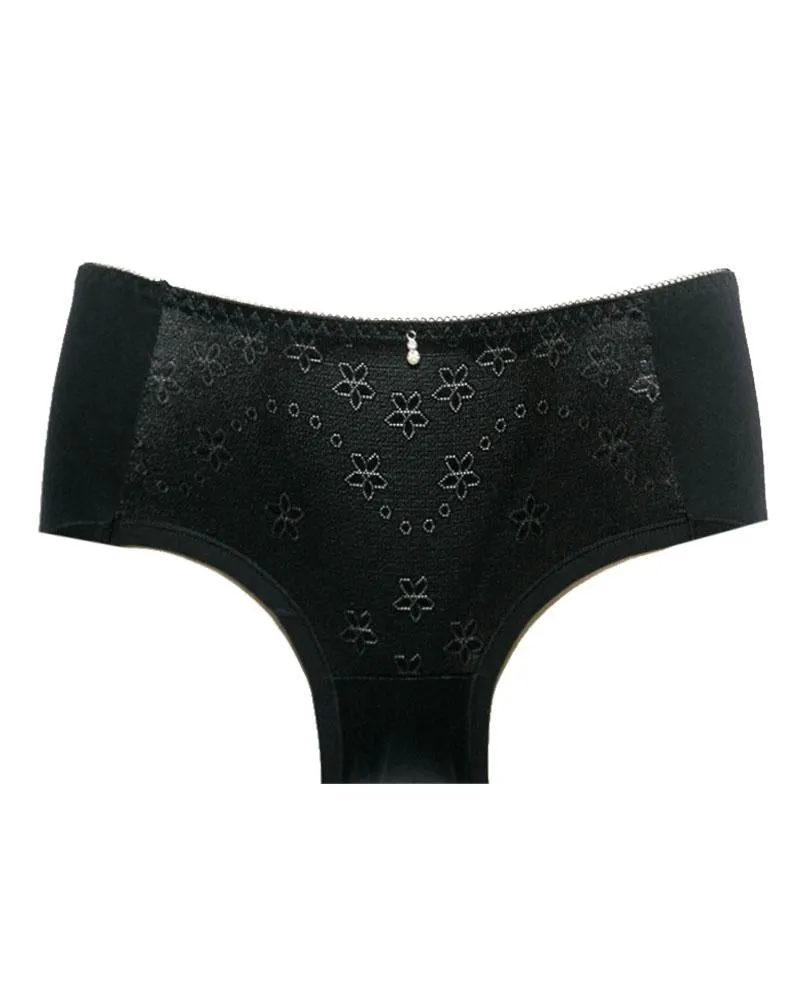 Pack of 3 - Embroidered Cotton Panty For Women-KN335