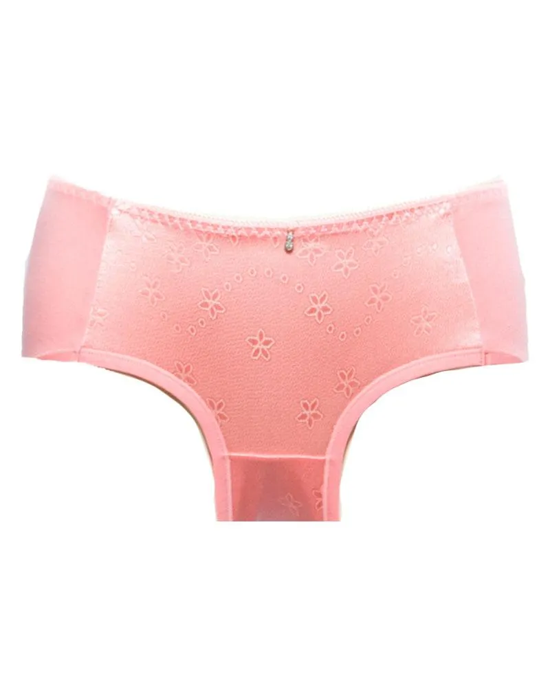 Pack of 3 - Embroidered Cotton Panty For Women-KN335
