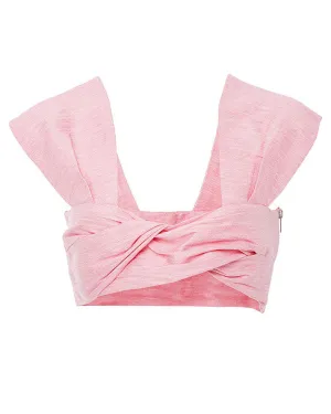 PAPER London | Twist Top in Pink Melange