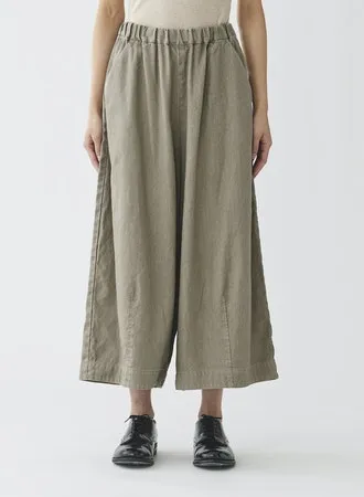 Pas de Calais Linen Cotton Twill Wide Pants