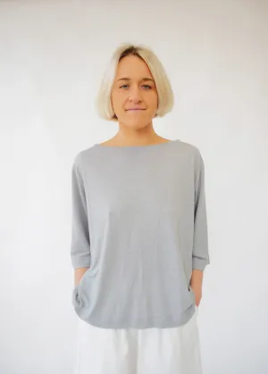 PAVEMENT JAZI TOP - GREY LINEN/MODAL