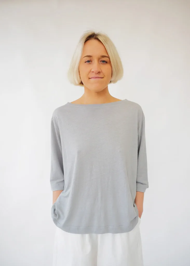 PAVEMENT JAZI TOP - GREY LINEN/MODAL