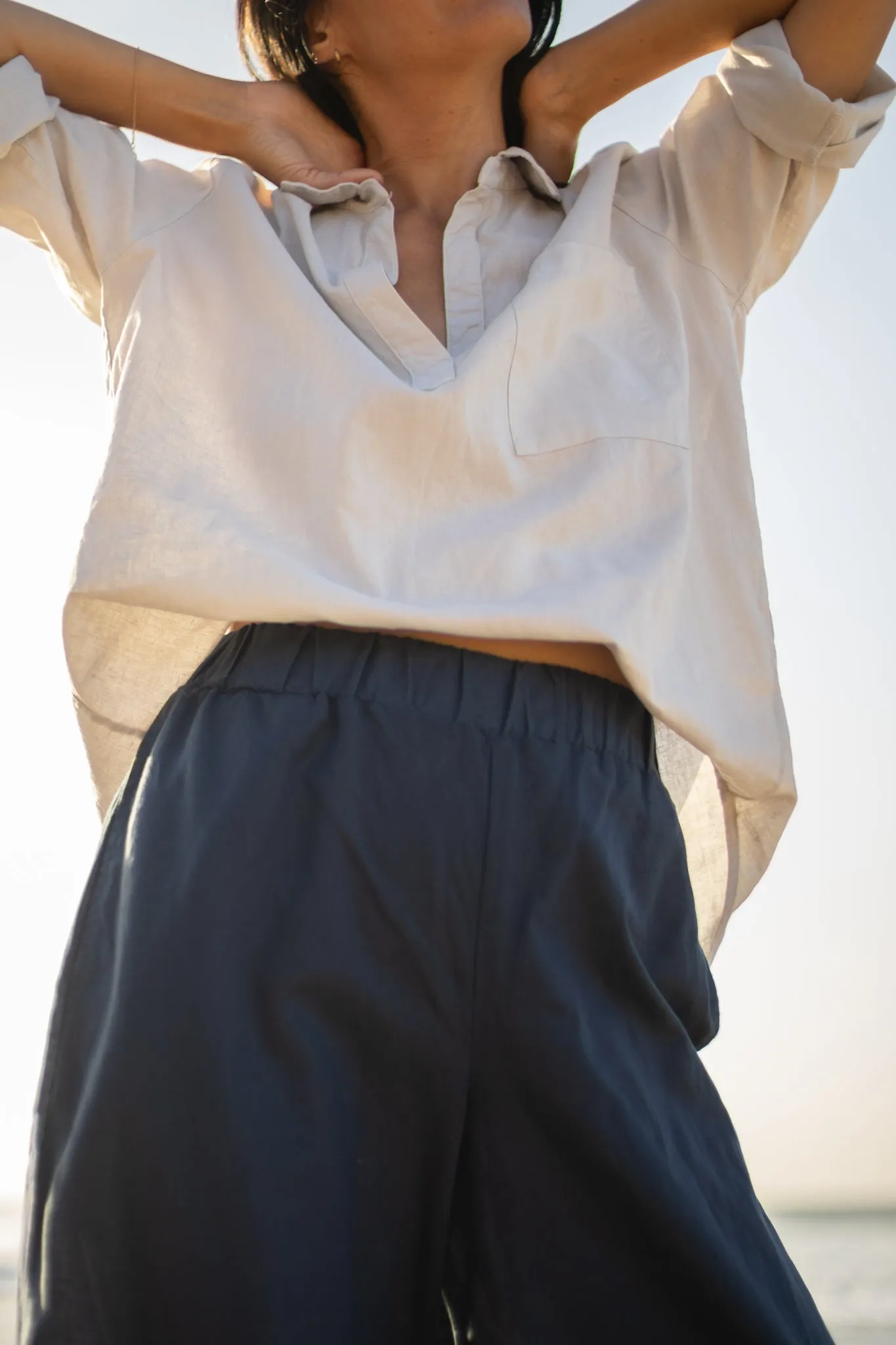 Pilialo | Wide-Leg Pant - navy