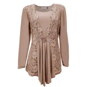Plus Size Crochet Lace Blouse