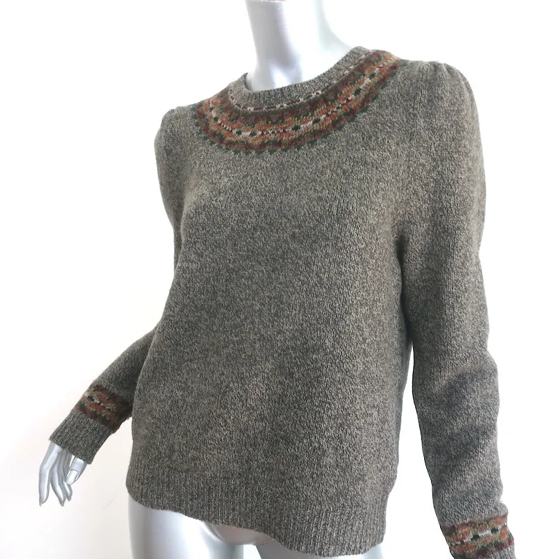 Polo Ralph Lauren Fair Isle Sweater Olive Brown Wool-Blend Size Large