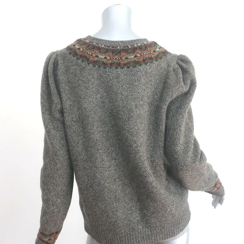Polo Ralph Lauren Fair Isle Sweater Olive Brown Wool-Blend Size Large
