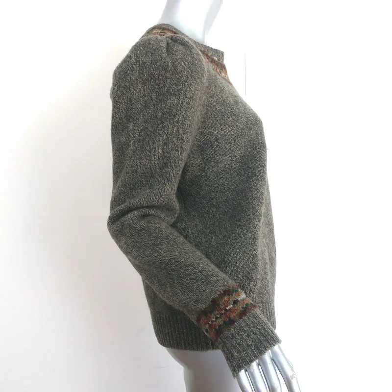 Polo Ralph Lauren Fair Isle Sweater Olive Brown Wool-Blend Size Large