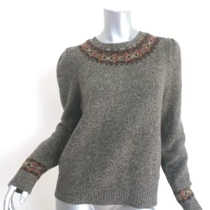 Polo Ralph Lauren Fair Isle Sweater Olive Brown Wool-Blend Size Large