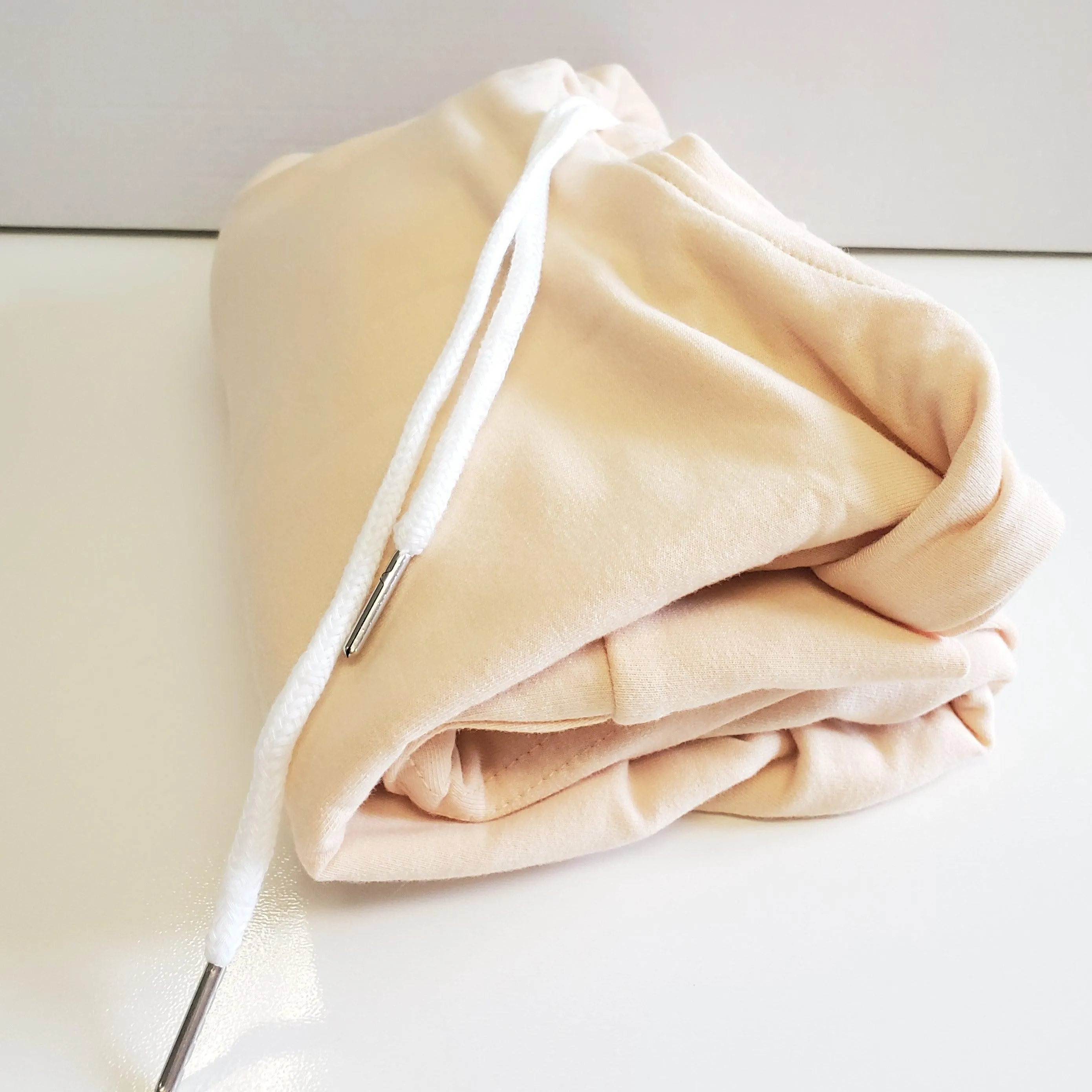 Polyester Long Sleeve Hoodie - Sand