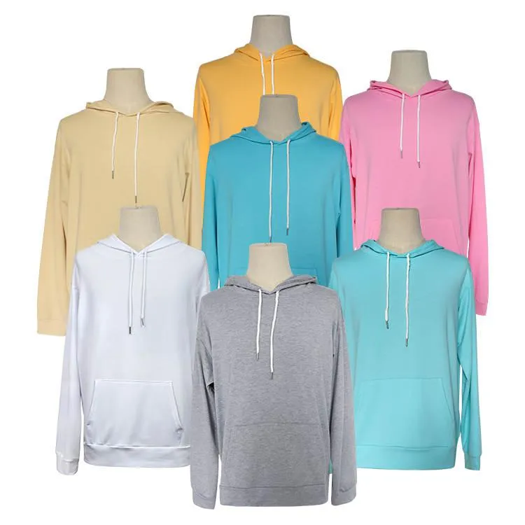 Polyester Long Sleeve Hoodie - Sand