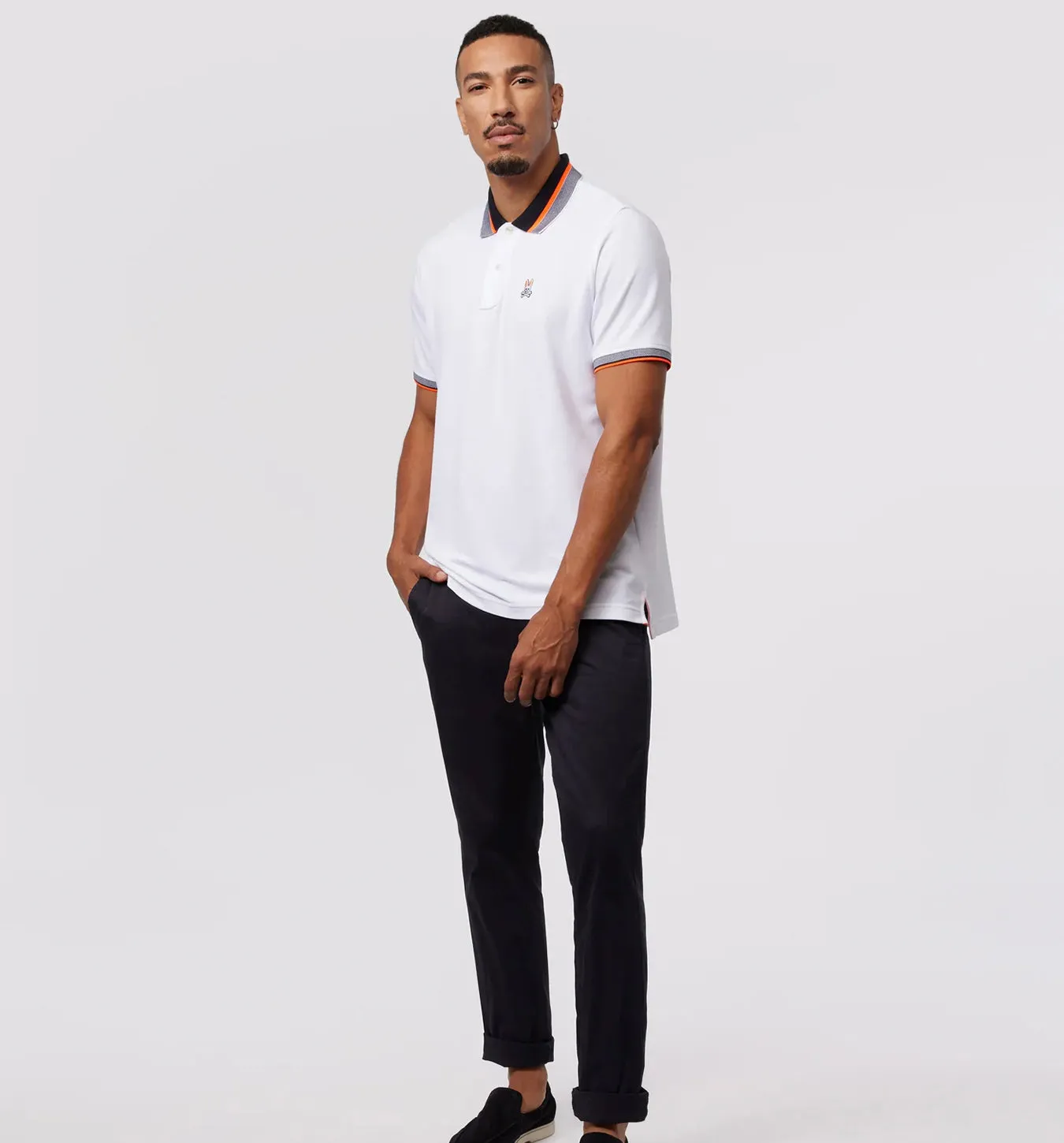 Psycho Bunny Manteno Pique Polo - White