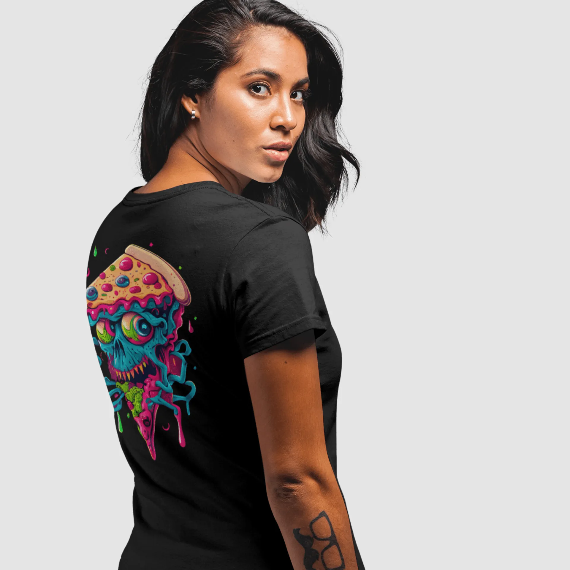 "I Love Pizza"  Custom T-Shirt for Women