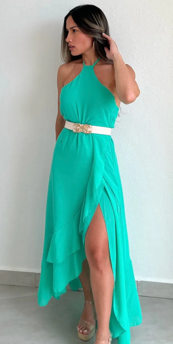 Ready for Sunshine Halter Maxi Dress