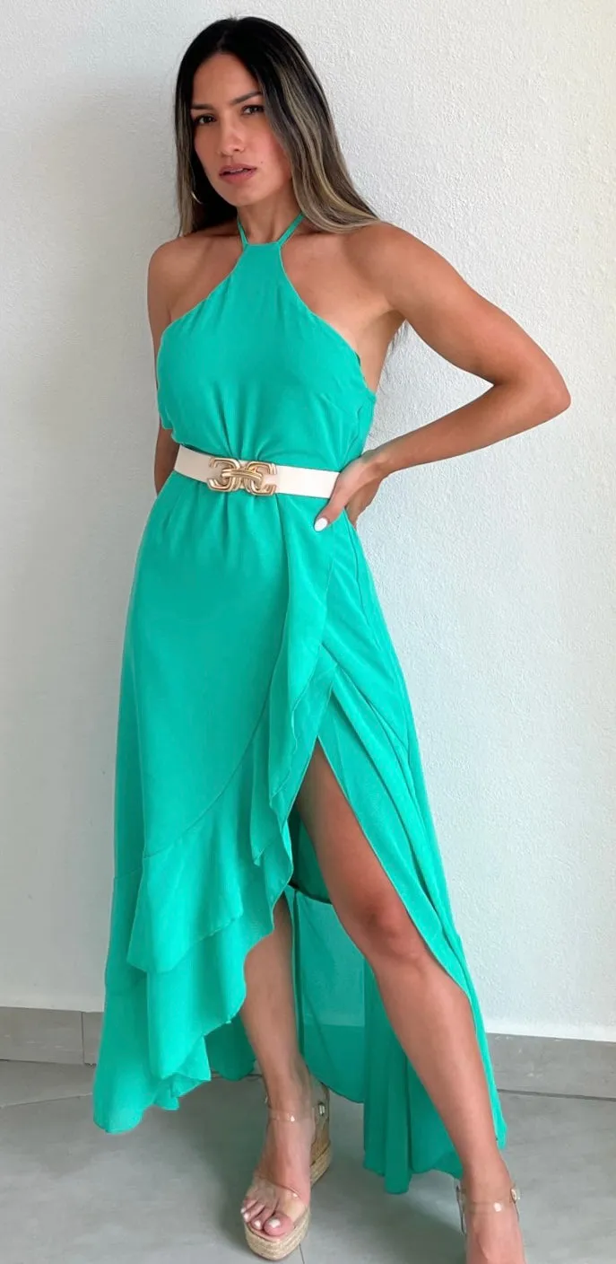 Ready for Sunshine Halter Maxi Dress
