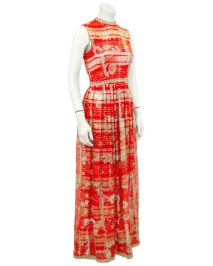 Red and Gold Gown