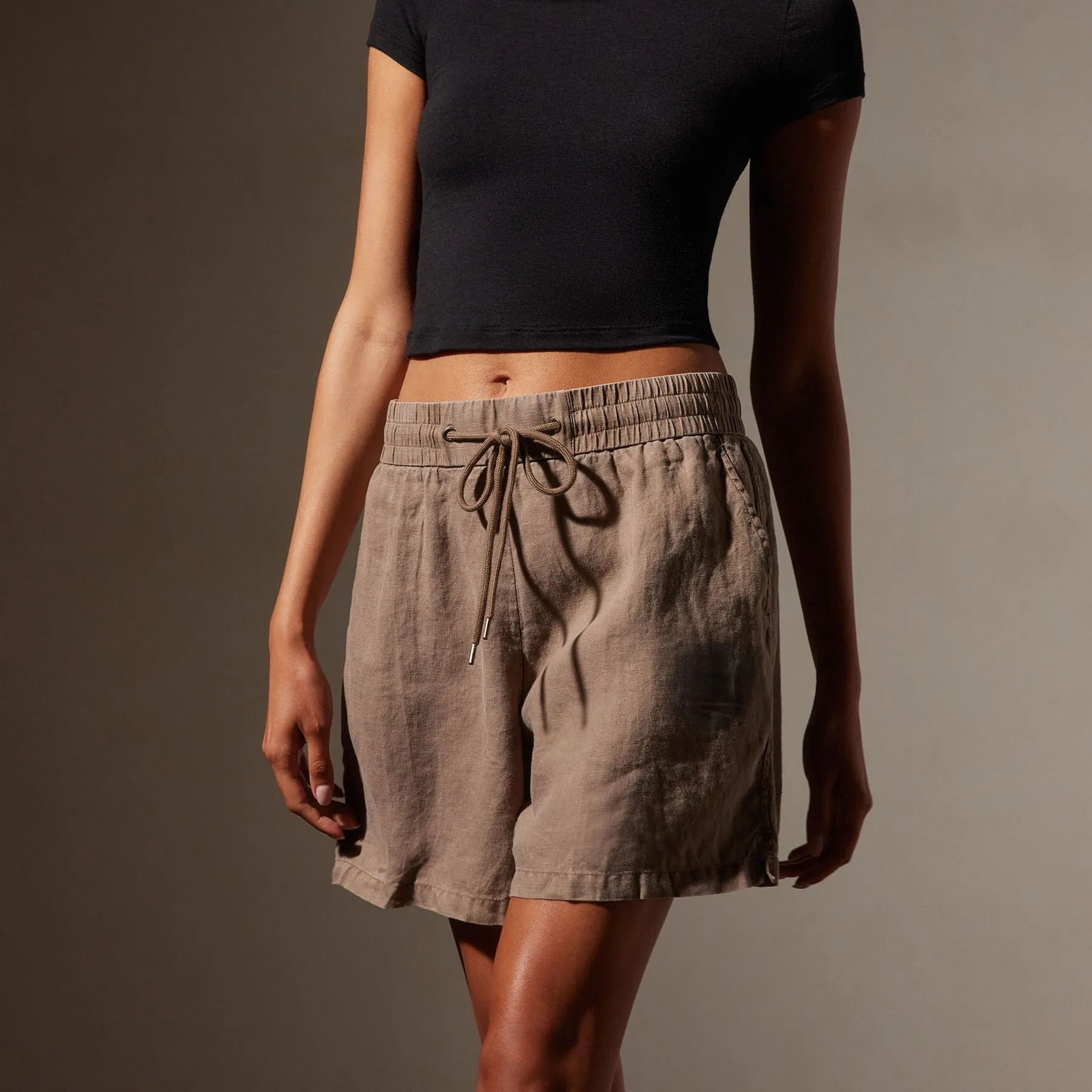 Relaxed Fit Linen Short - Cargo Pigment
