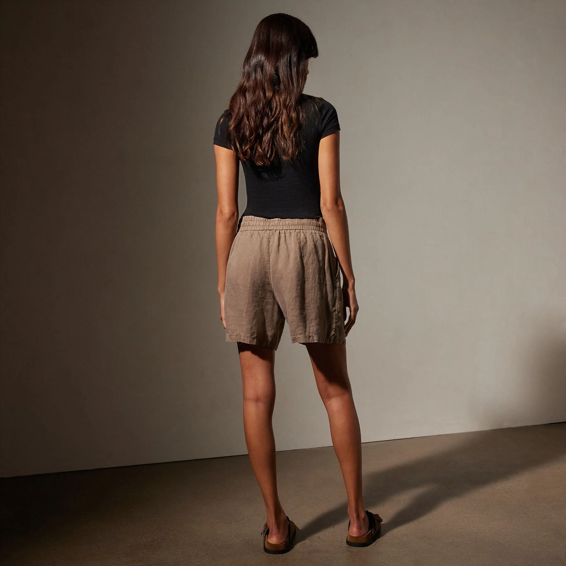 Relaxed Fit Linen Short - Cargo Pigment