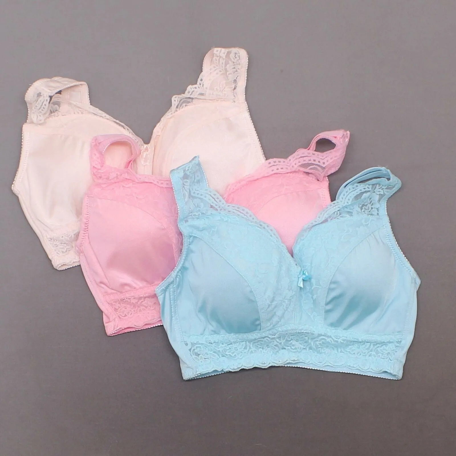 Rhonda Shear 3 Pack Lace Overlay Pin Up Bras