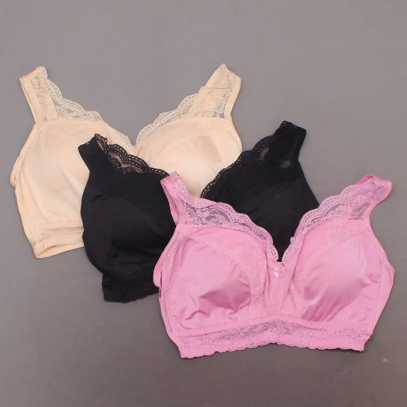 Rhonda Shear 3 Pack Lace Overlay Pin Up Bras