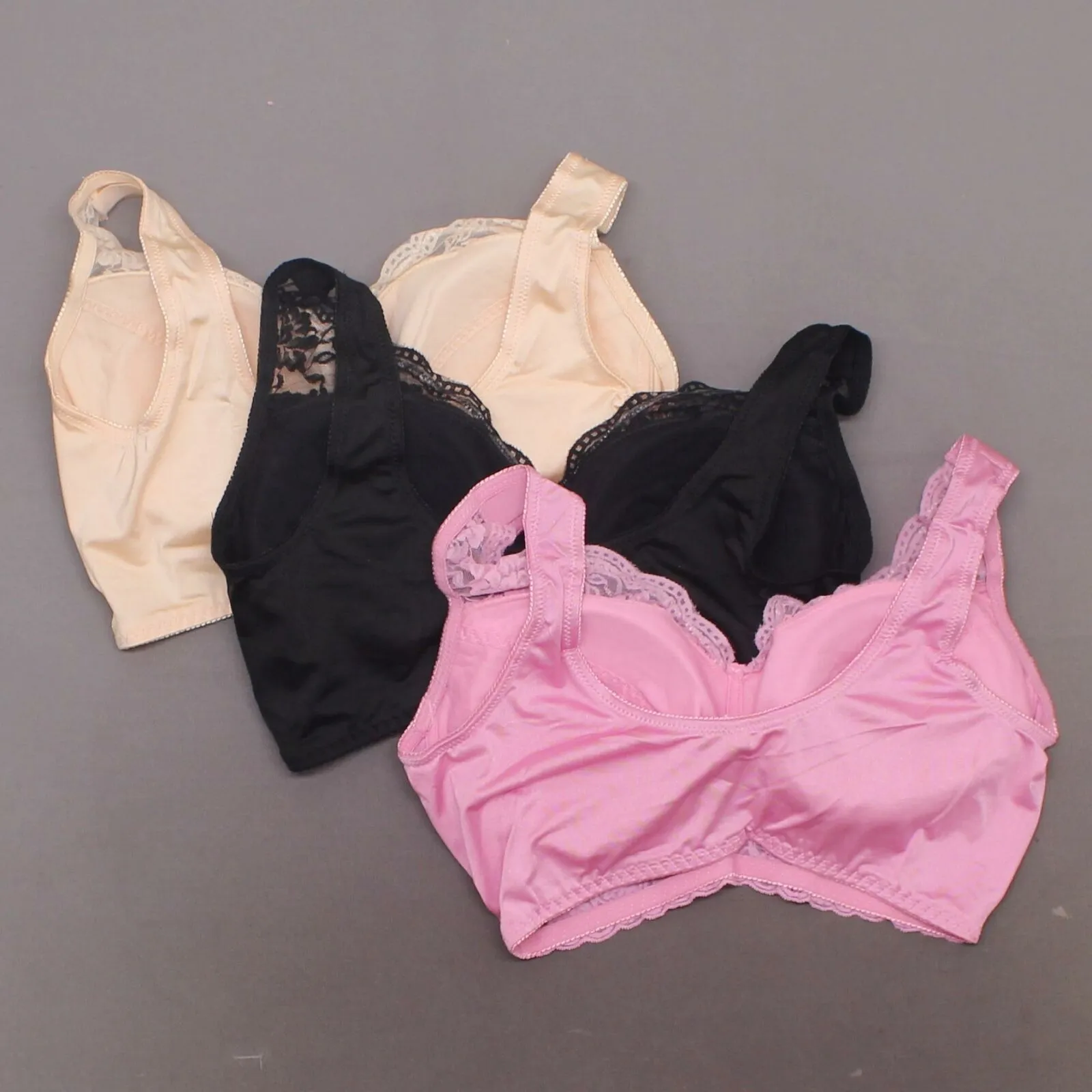 Rhonda Shear 3 Pack Lace Overlay Pin Up Bras